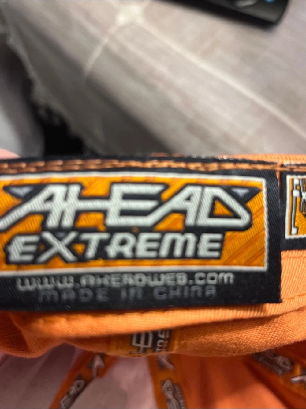 VTG Ahead Extreme Fit Blank Baseball Cap Hat Orange AX Deadstock NWT Unisex